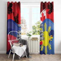 Personalized Canadian Grown With Filipino Roots Window Curtain