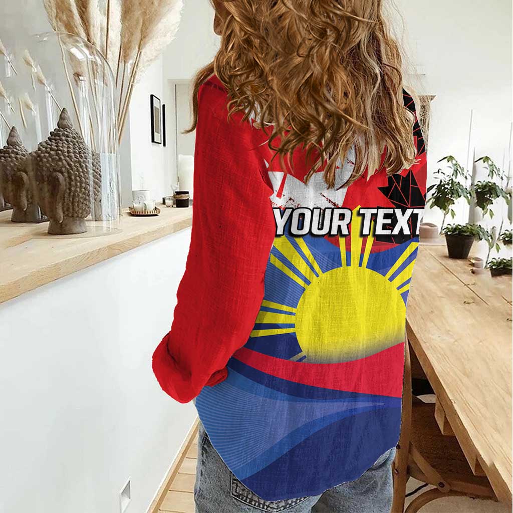 Personalized Canadian Grown With Filipino Roots Women Casual Shirt