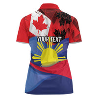 Personalized Canadian Grown With Filipino Roots Women Polo Shirt