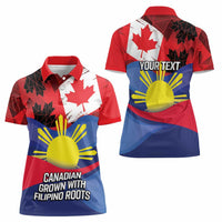 Personalized Canadian Grown With Filipino Roots Women Polo Shirt