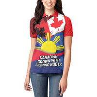 Personalized Canadian Grown With Filipino Roots Women Polo Shirt