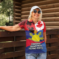 Personalized Canadian Grown With Filipino Roots Women Polo Shirt