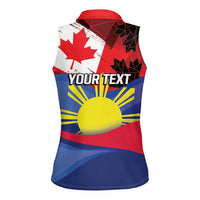 Personalized Canadian Grown With Filipino Roots Women Sleeveless Polo Shirt