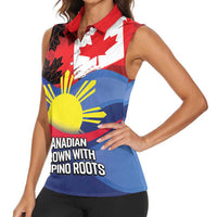 Personalized Canadian Grown With Filipino Roots Women Sleeveless Polo Shirt