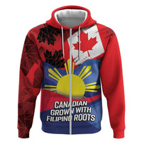 Personalized Canadian Grown With Filipino Roots Zip Hoodie