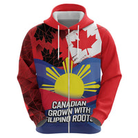Personalized Canadian Grown With Filipino Roots Zip Hoodie