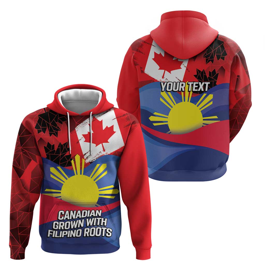 Personalized Canadian Grown With Filipino Roots Zip Hoodie