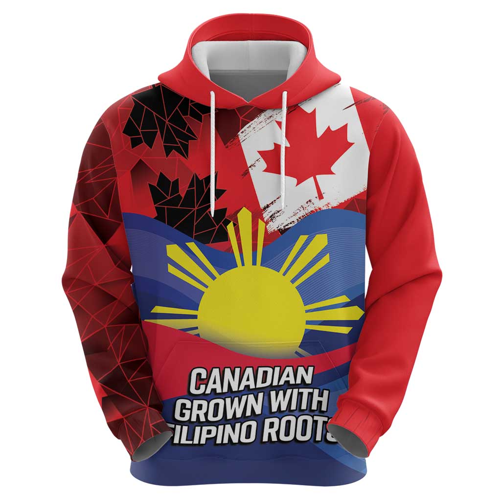 Personalized Canadian Grown With Filipino Roots Zip Hoodie