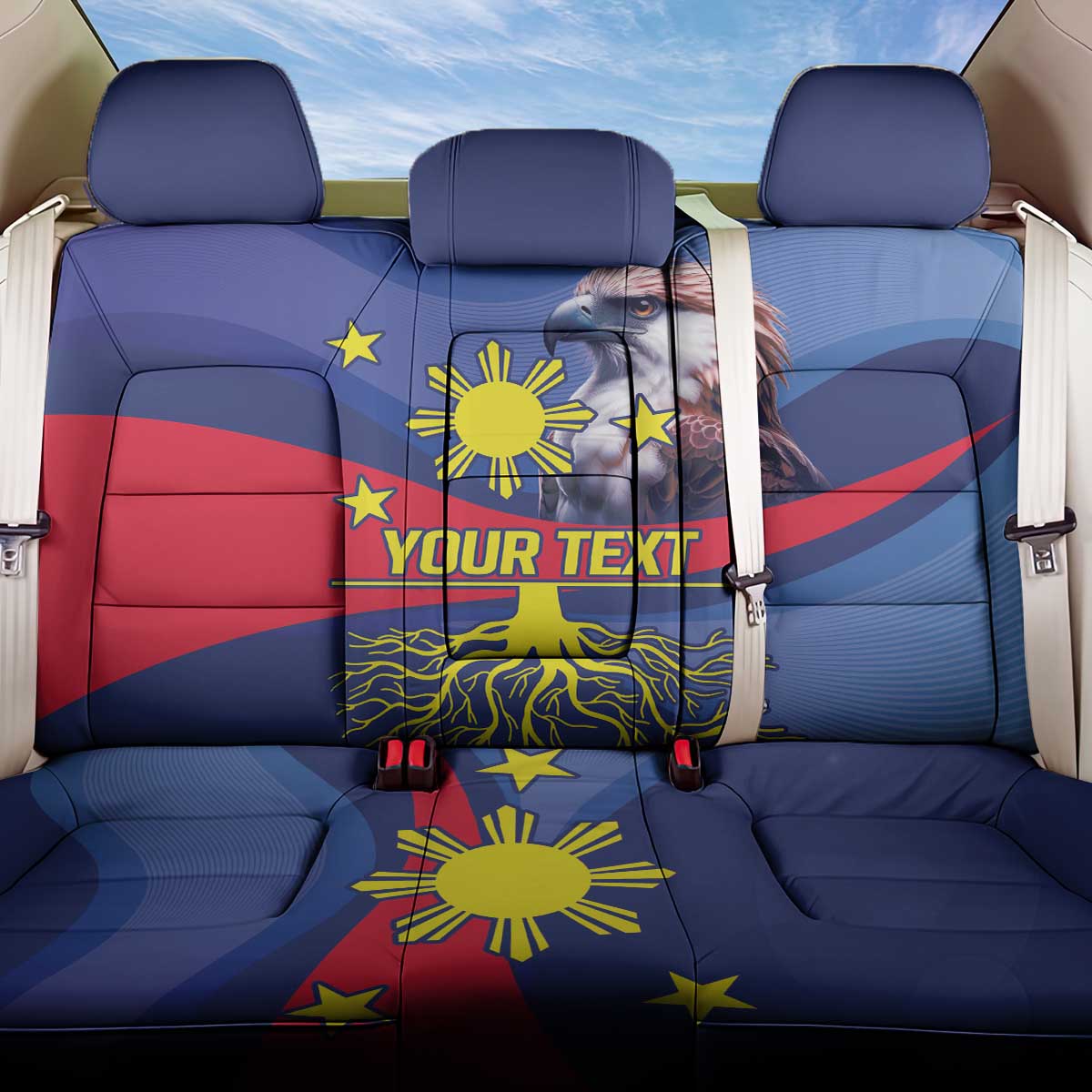Personalized Filipino Roots Philippines Heritage Back Car Seat Cover