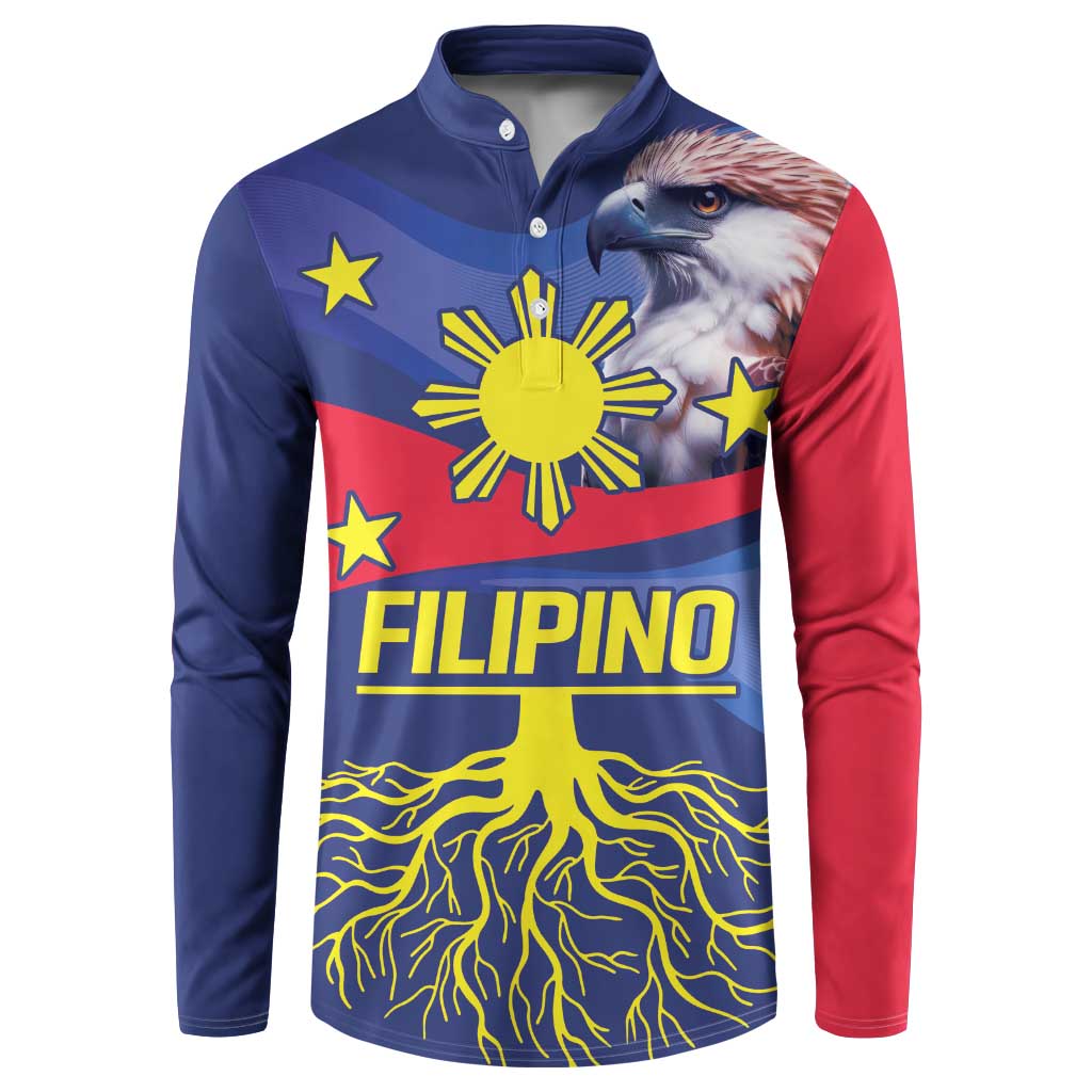 Personalized Filipino Roots Philippines Heritage Button Sweatshirt