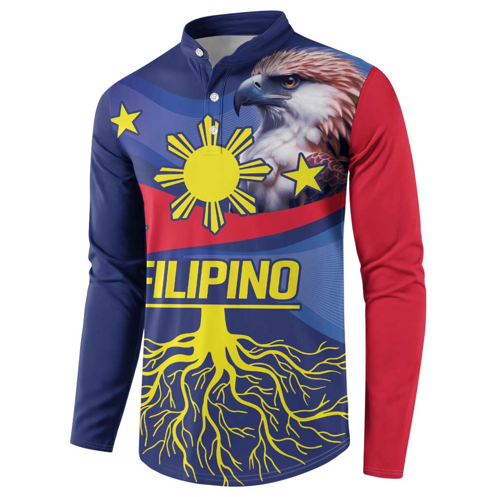 Personalized Filipino Roots Philippines Heritage Button Sweatshirt