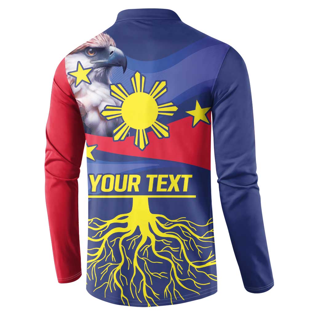 Personalized Filipino Roots Philippines Heritage Button Sweatshirt