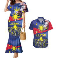 Personalized Filipino Roots Philippines Heritage Couples Matching Mermaid Dress and Hawaiian Shirt