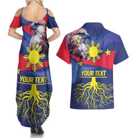 Personalized Filipino Roots Philippines Heritage Couples Matching Summer Maxi Dress and Hawaiian Shirt