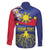 Personalized Filipino Roots Philippines Heritage Family Matching Off The Shoulder Long Sleeve Dress and Hawaiian Shirt