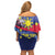 Personalized Filipino Roots Philippines Heritage Family Matching Off Shoulder Short Dress and Hawaiian Shirt