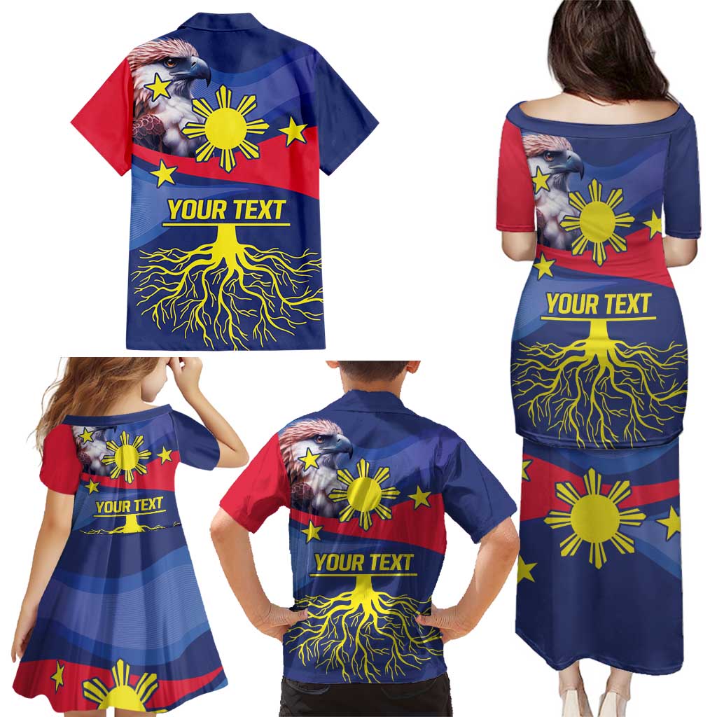Personalized Filipino Roots Philippines Heritage Family Matching Puletasi and Hawaiian Shirt