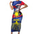 Personalized Filipino Roots Philippines Heritage Family Matching Short Sleeve Bodycon Dress and Hawaiian Shirt