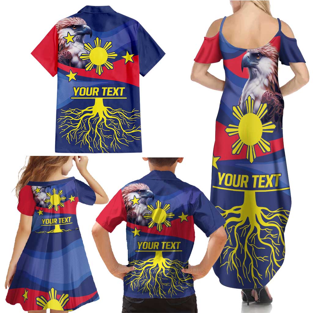 Personalized Filipino Roots Philippines Heritage Family Matching Summer Maxi Dress and Hawaiian Shirt