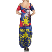 Personalized Filipino Roots Philippines Heritage Family Matching Summer Maxi Dress and Hawaiian Shirt