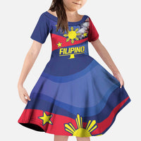 Personalized Filipino Roots Philippines Heritage Kid Short Sleeve Dress