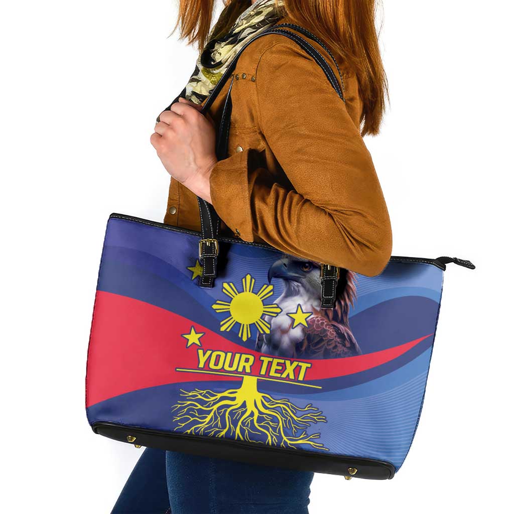 Personalized Filipino Roots Philippines Heritage Leather Tote Bag