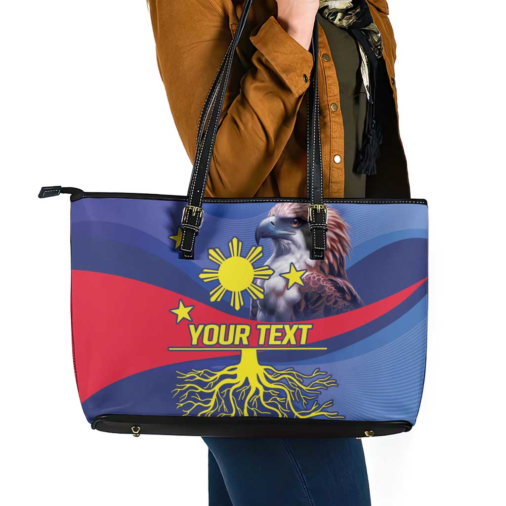 Personalized Filipino Roots Philippines Heritage Leather Tote Bag