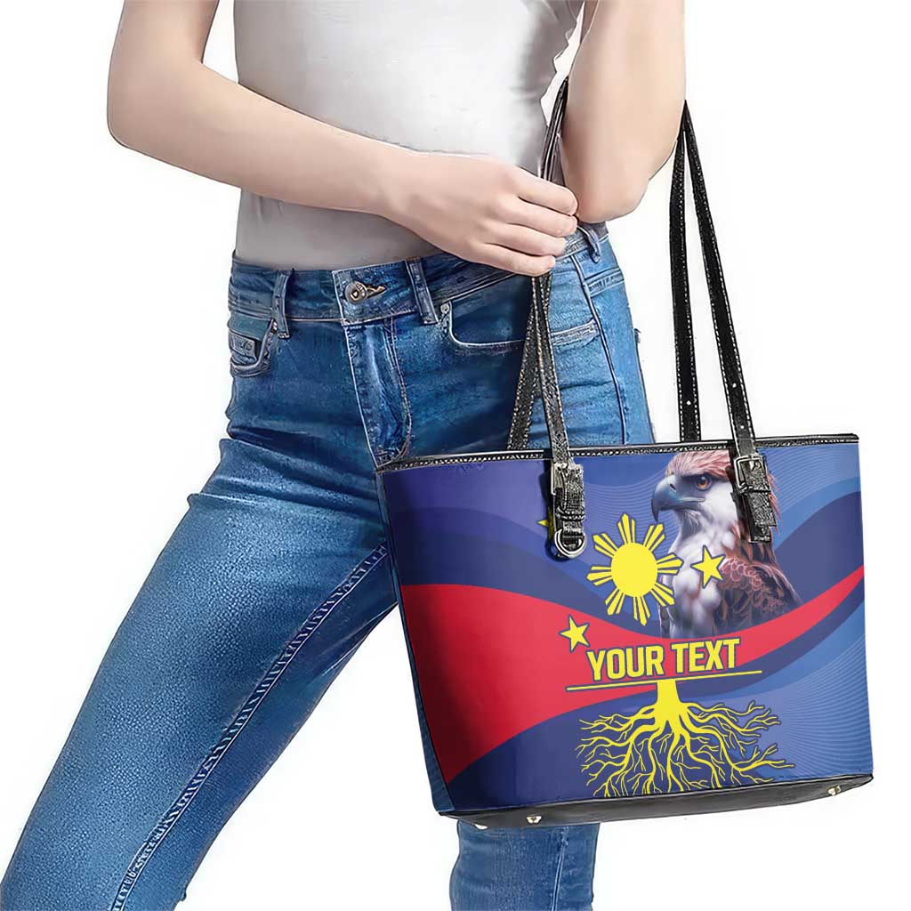 Personalized Filipino Roots Philippines Heritage Leather Tote Bag