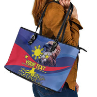 Personalized Filipino Roots Philippines Heritage Leather Tote Bag