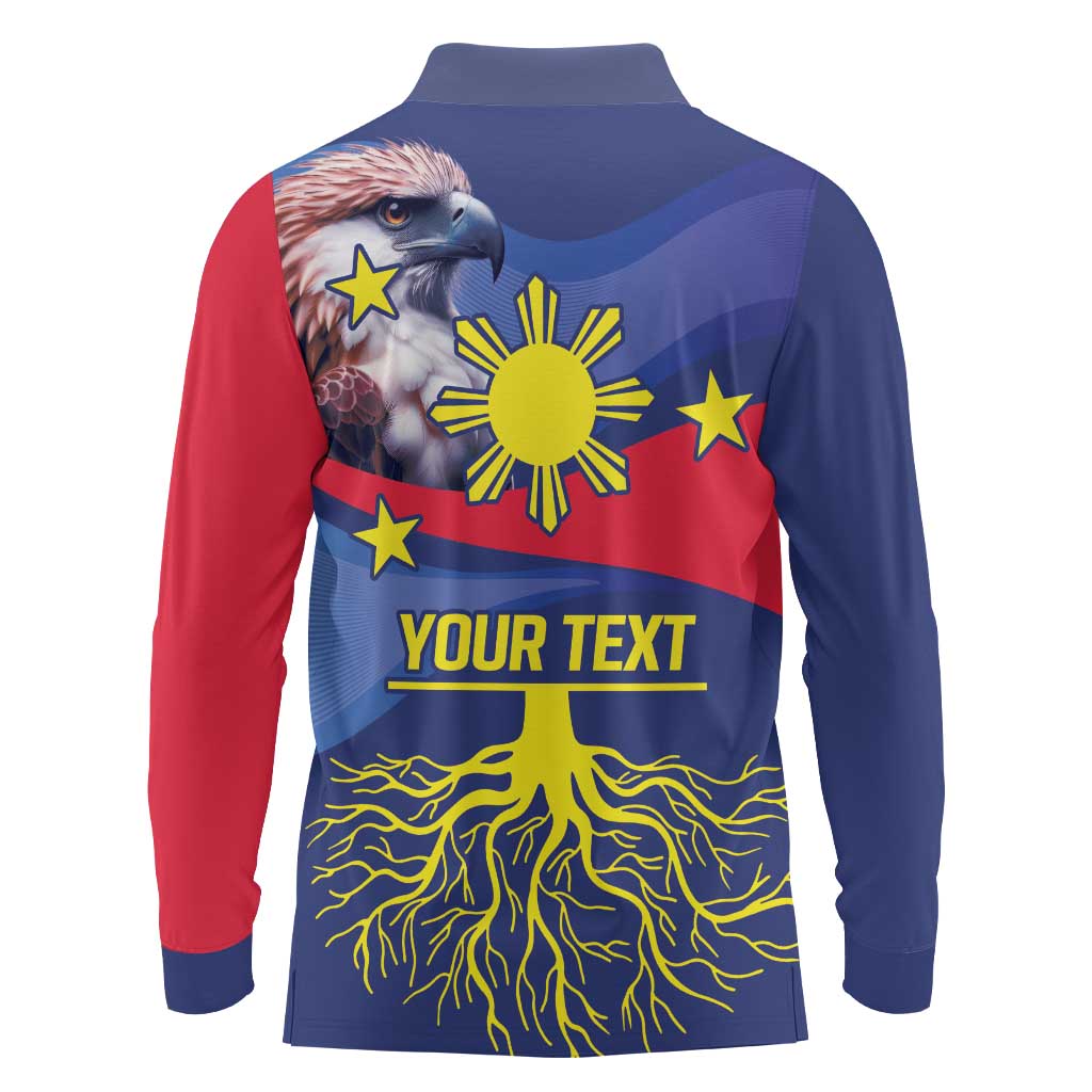 Personalized Filipino Roots Philippines Heritage Long Sleeve Polo Shirt