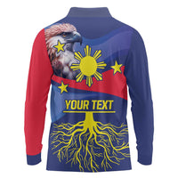 Personalized Filipino Roots Philippines Heritage Long Sleeve Polo Shirt