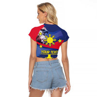 Personalized Filipino Roots Philippines Heritage Raglan Cropped T Shirt