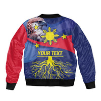 Personalized Filipino Roots Philippines Heritage Sleeve Zip Bomber Jacket