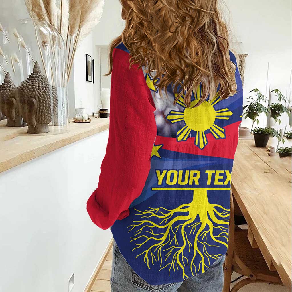 Personalized Filipino Roots Philippines Heritage Women Casual Shirt