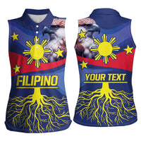 Personalized Filipino Roots Philippines Heritage Women Sleeveless Polo Shirt