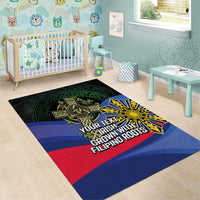 Personalized Irish Grown With Filipino Roots Area Rug