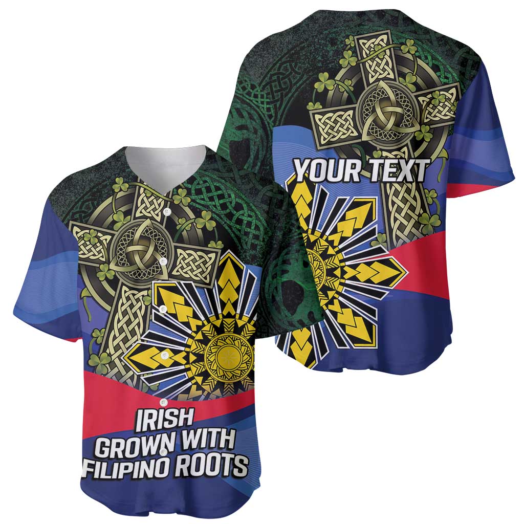 Personalized Irish Grown With Filipino Roots Baseball Jersey