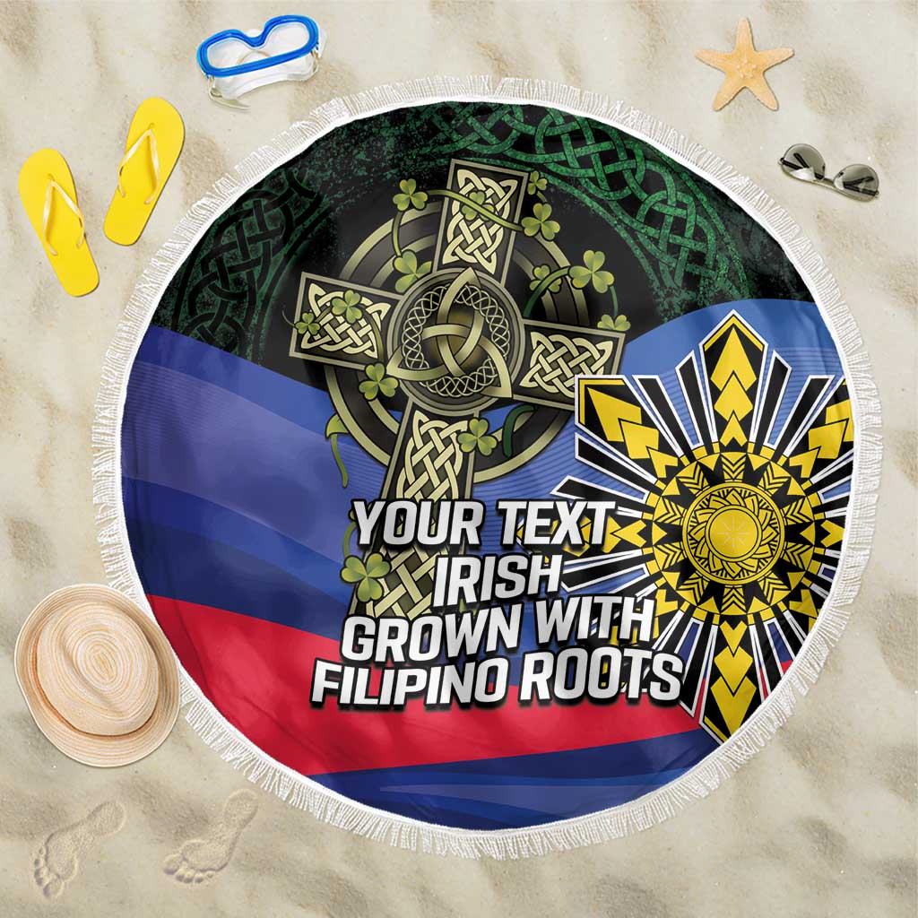 Personalized Irish Grown With Filipino Roots Beach Blanket