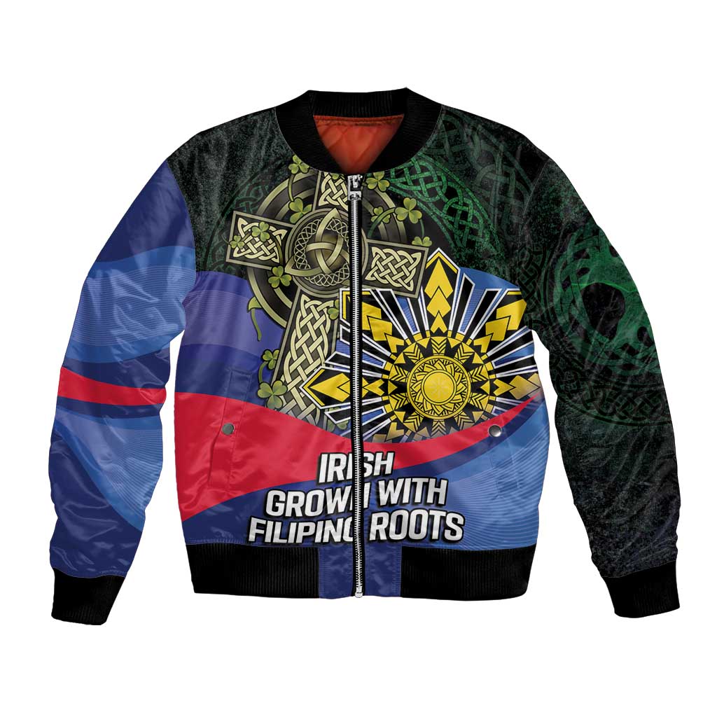 Personalized Irish Grown With Filipino Roots Bomber Jacket