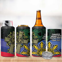 Personalized Irish Grown With Filipino Roots 4 in 1 Can Cooler Tumbler
