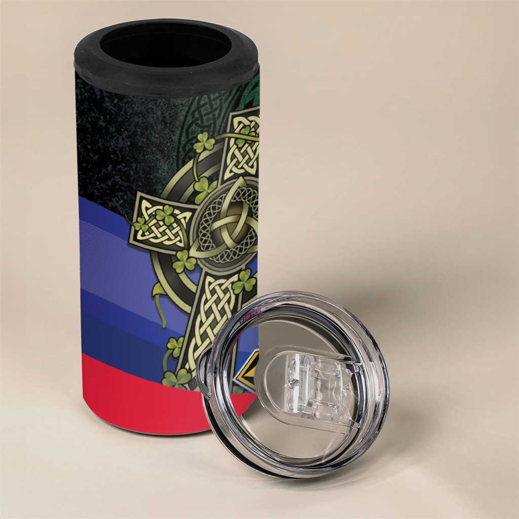 Personalized Irish Grown With Filipino Roots 4 in 1 Can Cooler Tumbler