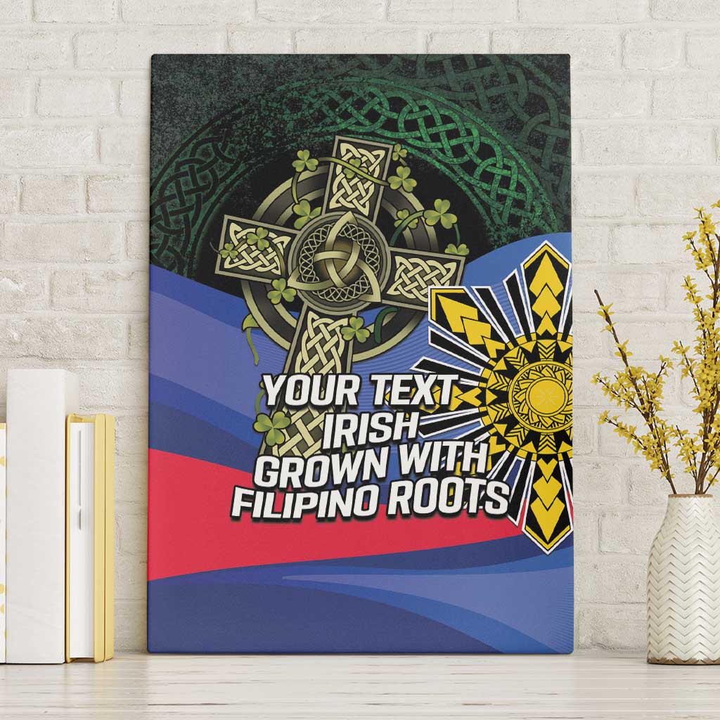 Personalized Irish Grown With Filipino Roots Canvas Wall Art