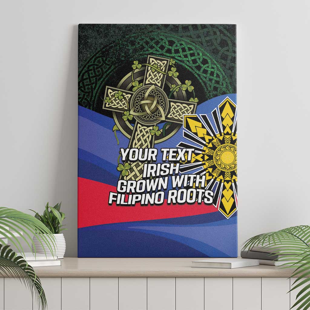 Personalized Irish Grown With Filipino Roots Canvas Wall Art