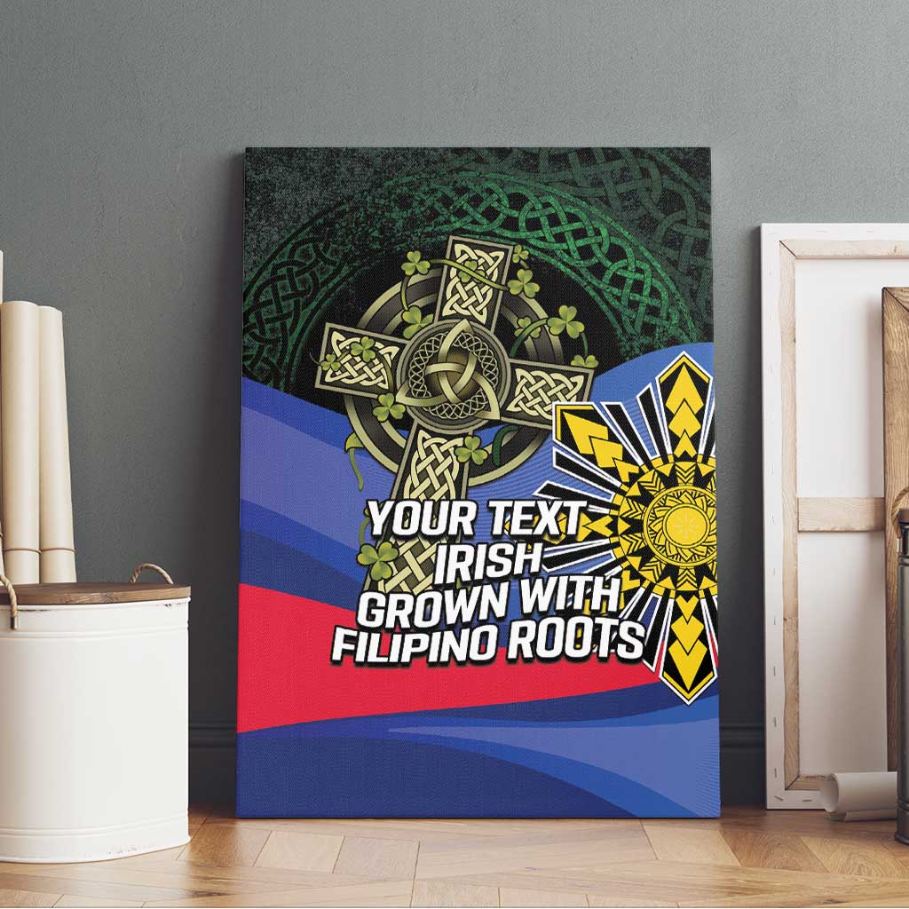 Personalized Irish Grown With Filipino Roots Canvas Wall Art