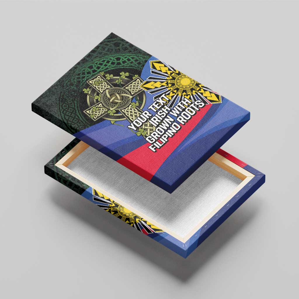 Personalized Irish Grown With Filipino Roots Canvas Wall Art