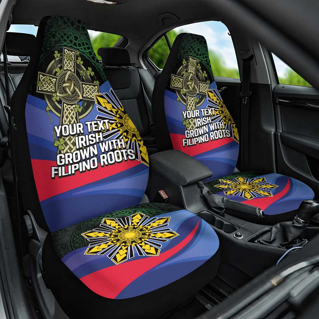 Personalized Irish Grown With Filipino Roots Car Seat Cover