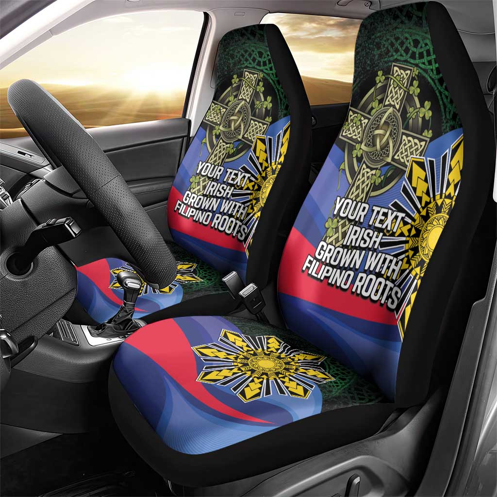Personalized Irish Grown With Filipino Roots Car Seat Cover
