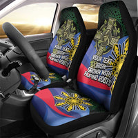 Personalized Irish Grown With Filipino Roots Car Seat Cover