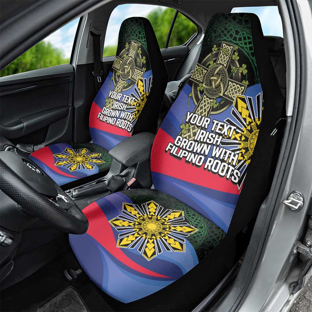 Personalized Irish Grown With Filipino Roots Car Seat Cover