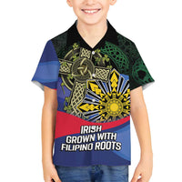 Personalized Irish Grown With Filipino Roots Family Matching Long Sleeve Bodycon Dress and Hawaiian Shirt